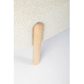 Banca lemn natur textil crem Dayla 108x41.5x48 cm