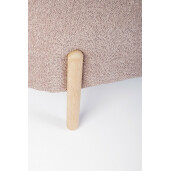 Banca lemn natur textil roz Dayla 108x41.5x48 cm