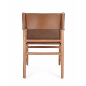 Scaun lemn piele naturala Caroline 57x58x85 cm