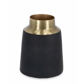 Vaza flori metal auriu negru Saad 8x10 cm