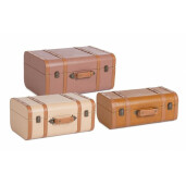 Set 3 valize decorative Loisia 40x22.5x17 cm; 45x28.5x20.5 cm; 50x35x24.5 cm