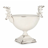 Bol decorativ otel alb antichizat Selene 34x23.5x28.5 cm