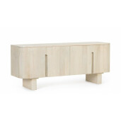 Comoda TV 4 usi lemn mango natur Serapis 140x40x58 cm
