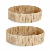 Set 2 tavi decorative iarba mare natur Bagan 30x8 cm, 37x9.5 cm