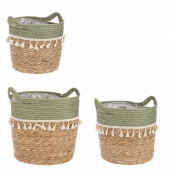 Set 3 cosuri verde natur Bridget 24x25 cm, 30x35 cm, 32x35 cm