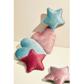 Set 4 perne decorative velur roz Kimmy 42x41x15 cm