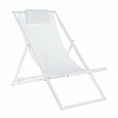 Sezlong alb Taylor 60.5x101.5x73.5x35 cm