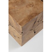 Masuta lemn natur Elwood 40x40x40 cm