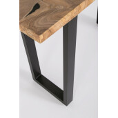Consola otel negru lemn Elwood 120x40x75 cm