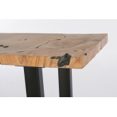 Consola otel negru lemn Elwood 120x40x75 cm