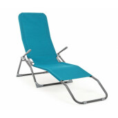 Sezlong albastru Bolzano 59x140x95x27x47 cm