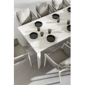 Set 4 perne scaun textil gri Florencia 45x45 cm