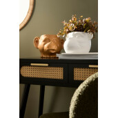 Ghiveci flori dolomit maro Maimuta 25x23.3x16.5 cm