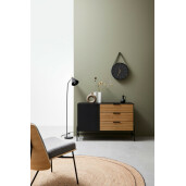 Covor iuta natur negru Ankit 180 cm