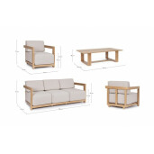 Set mobilier gradina Theseus 203x79x77 cm