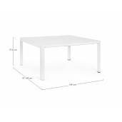 Masa extensibila aluminiu alb Kiplin 149x97/149x77.5 cm