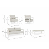 Set mobilier gradina Presley 185x77.5x80 cm