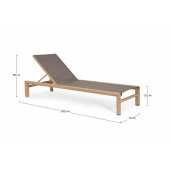 Sezlong maro Skipper 74x200x98 cm