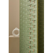 Paravan decorativ bambus hartie verde Jalila 135x6x180 cm