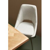 Masa mdf natur otel argintiu Dukat 180x90x76 cm