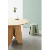 Taburet piele ecologica verde Imogen 37x47 cm