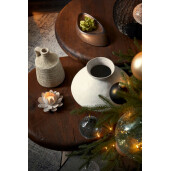 Suport lumanare portelan alb Kumi 14x6.5 cm