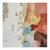 Tablou pictat in ulei abstract 80x3.5x80 cm