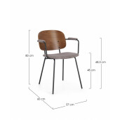 Set 2 scaune Sienna 57x60x80 cm