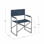 Set 6 scaune gradina albastre Olbia 56x47x80 cm