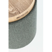 Set 2 tabureti textil gri inchis Sasha 34.5x38 cm, 39x44 cm