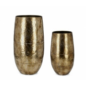 Set 2 vaze flori metal auriu Bimala 35.5x60 cm, 45x80.5 cm