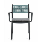 Set 4 scaune albastru gri Alvin 59.5x52.5x82 cm