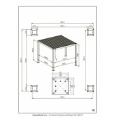 Pavilion gradina aluminiu alb Ocean 300x300x250 cm
