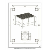 Pavilion gradina aluminiu alb Ocean 400x300x250 cm
