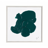 Set 2 tablouri canvas alb verde Trilix 30x4.5x30 cm