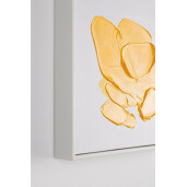 Set 2 tablouri canvas alb galben Trilix 30x4.5x30 cm