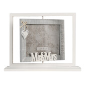 Rama foto de masa mdf gri 29x6x22 cm, 18x13 cm
