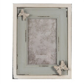 Rama foto de masa MDF albastru crem 17x3x21 cm