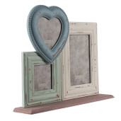 Rama foto de masa mdf multicolor 34x7x25 cm, 10x10 cm, 7x7 cm, 10x15 cm