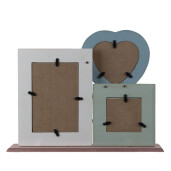 Rama foto de masa mdf multicolor 34x7x25 cm, 10x10 cm, 7x7 cm, 10x15 cm