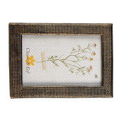 Rama foto de masa polirasina neagra aurie 13x1x18 cm, 10x15 cm
