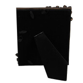 Rama foto masa, perete polirasina neagra aurie 15x2x20 cm, 10x15 cm