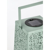Felinar incarcare solara metal verde 14x14x20h