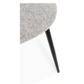 Set 4 scaune otel negru textil gri Tanya 51x54x77 cm