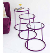 Set 3 masute mov Magia Ø48,5x52h; ø44x48h; ø40x42,5h