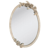 Oglinda perete metal bej vintage 35x3x51 cm