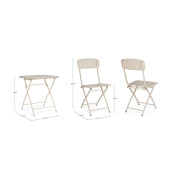 Set mobilier gradina otel Yvonne 44x50x85h ; 70x70x72h