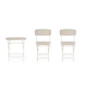 Set mobilier gradina otel Yvonne 44x50x85h ; 70x70x72h