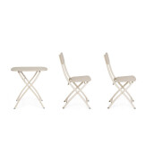 Set mobilier gradina otel Yvonne 44x50x85h ; 70x70x72h