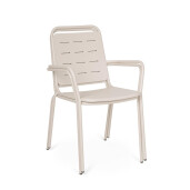 Set 6 scaune gradina otel Yara 50x57.5x87h